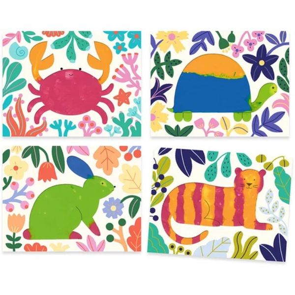 Coffret peinture à doigt pour enfant Barbouille et beau