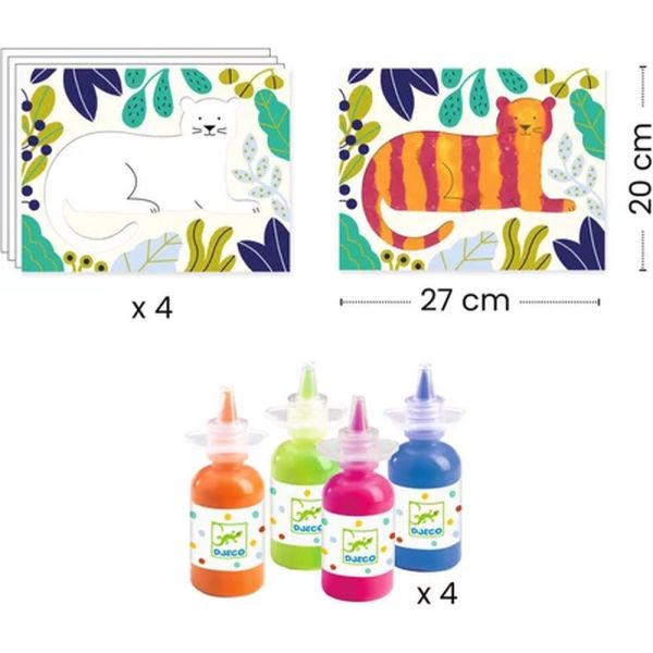 Coffret peinture à doigt pour enfant Barbouille et beau