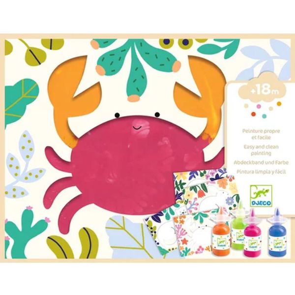 Coffret peinture à doigt pour enfant Barbouille et beau