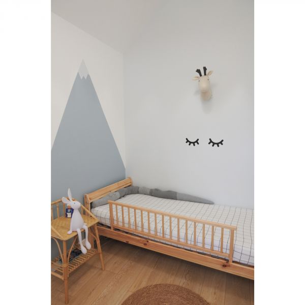 Barrière de lit enfant bois 35 x 127 cm Audrey Bois brut