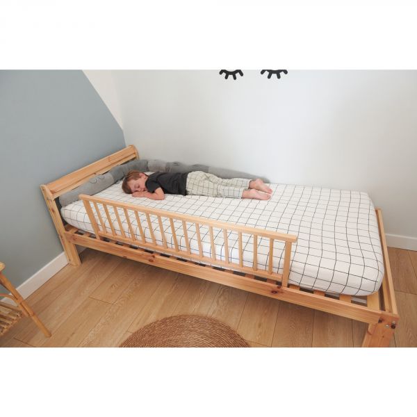 Barrière de lit enfant bois 35 x 127 cm Audrey Bois brut