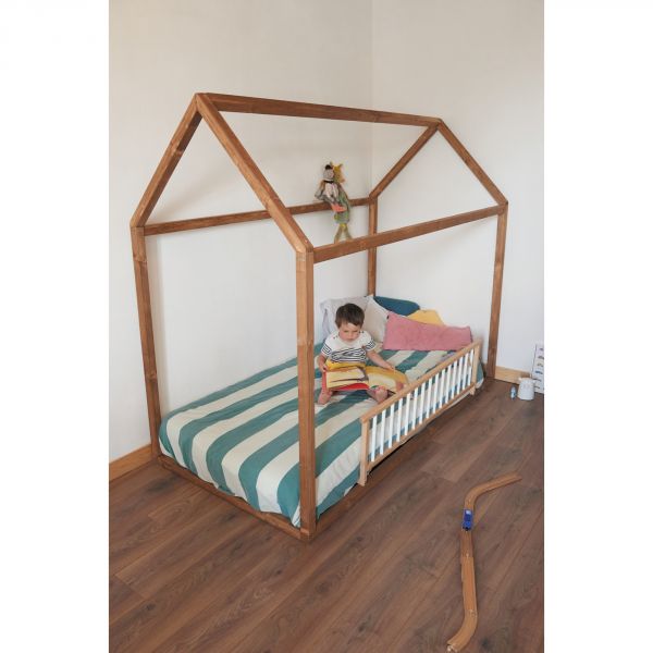 Barrière de lit enfant bois 35 x 127 cm Audrey Bois brut