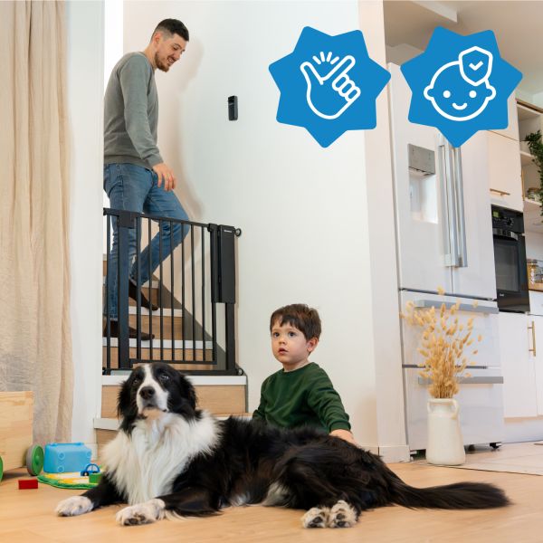 Barrière de sécurité automatique Safe & Pass 75-81,5 cm fixation pression
