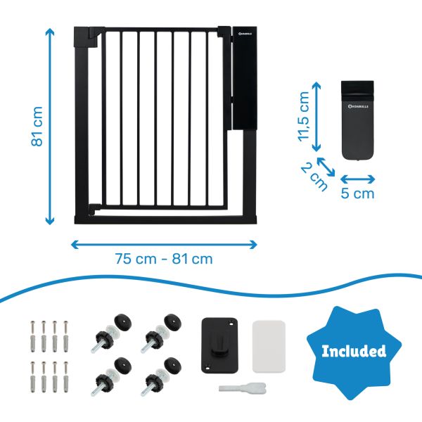 Barrière de sécurité automatique Safe & Pass 75-81,5 cm fixation pression