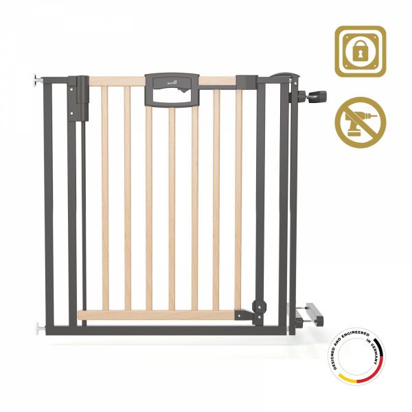 Barrière de sécurité Easy lock wood plus 84,5-92,5 cm