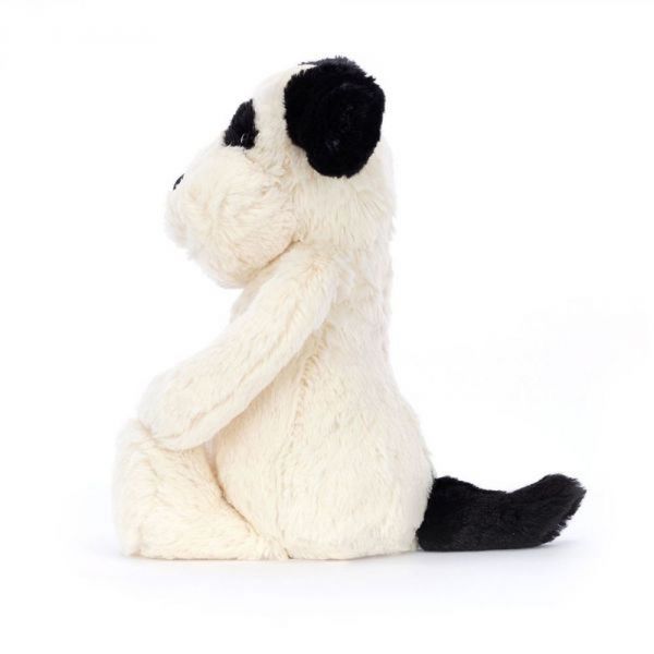 Peluche Chiot Puppy Noir et Crème - 31 cm