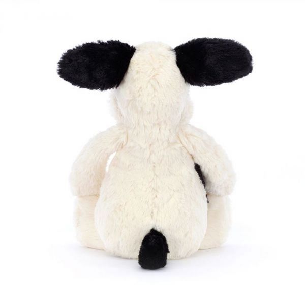 Peluche Chiot Puppy Noir et Crème - 31 cm