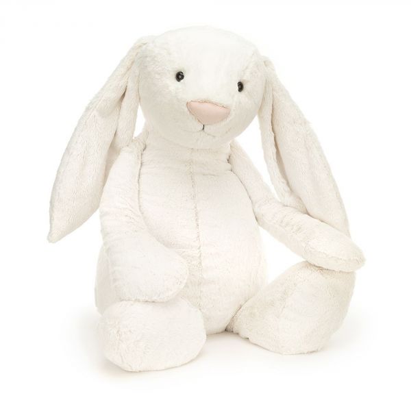 Peluche Lapin Géante Bashful Crème - 108 cm