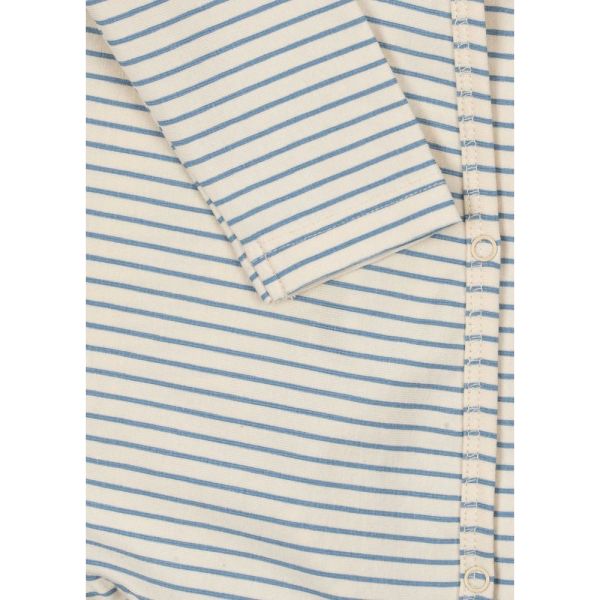 Grenouillère coton 3 mois Stripe Blue
