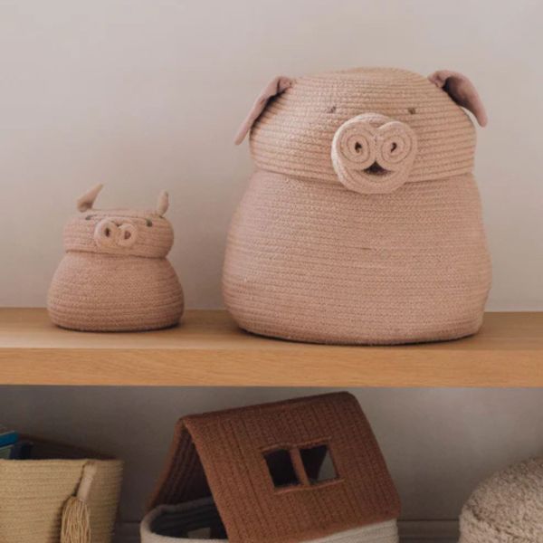 Panier de rangement mini Peggy le cochon
