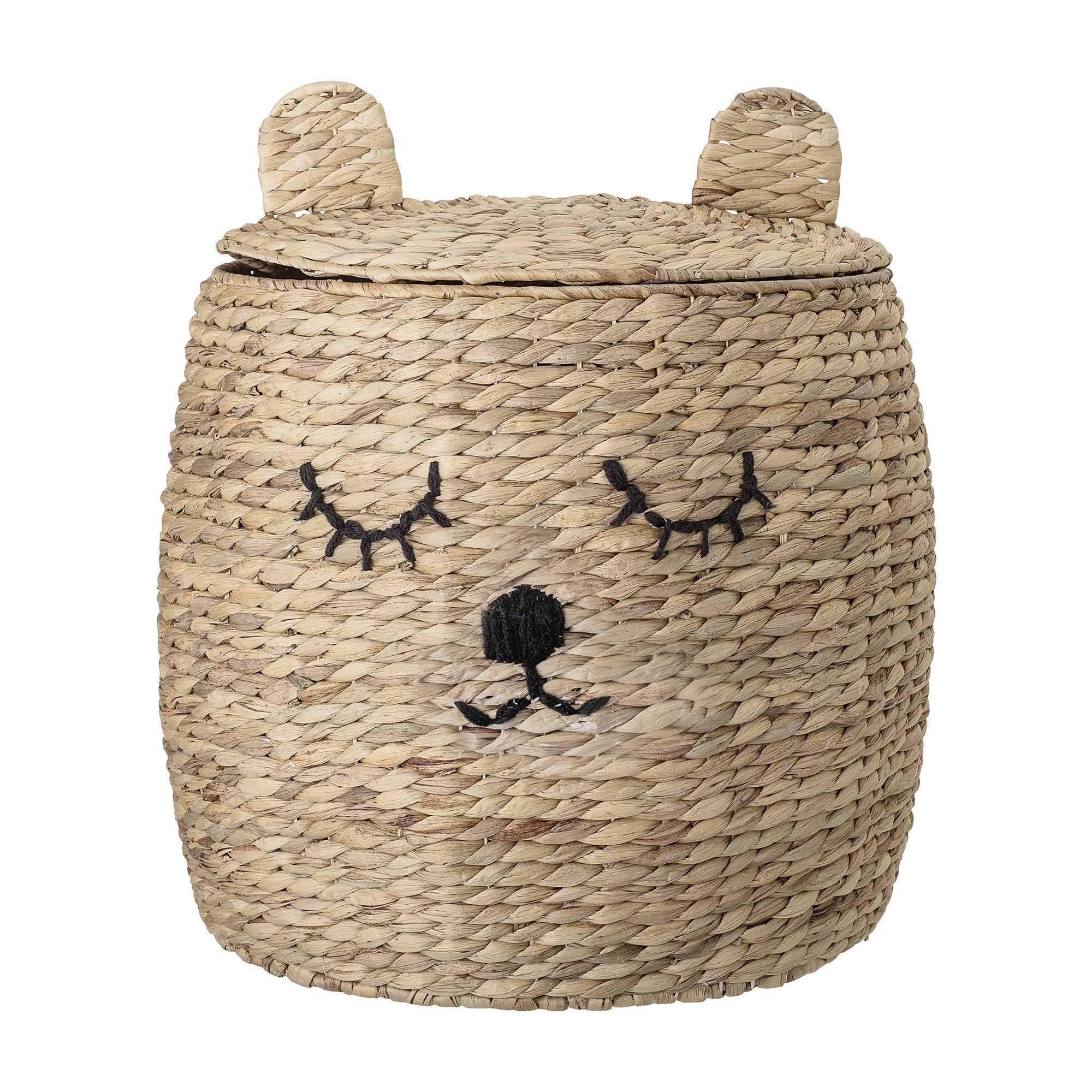 EZOWare Panier de Rangement avec Poignées en Jacinthe d'Eau Tressé, Lot de  3 Osier Naturel Boîte de Rangement avec Poignées pour Chambre de Bébé,  Salle de Bain, Garde-Manger - 2 Tailles 