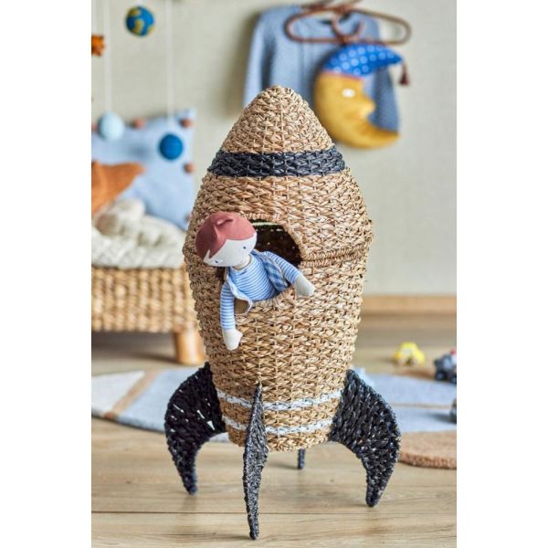 Panier de rangement avec couvercle Fusée