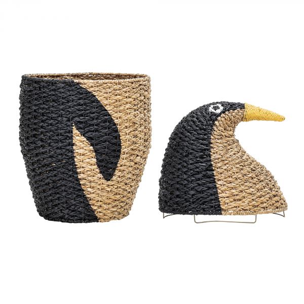 Panier de rangement jacinthe d'eau avec couvercle - animaux Pingouin Tazia