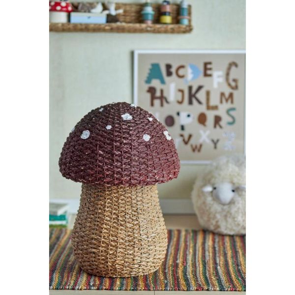 Panier de rangement avec couvercle Champignon