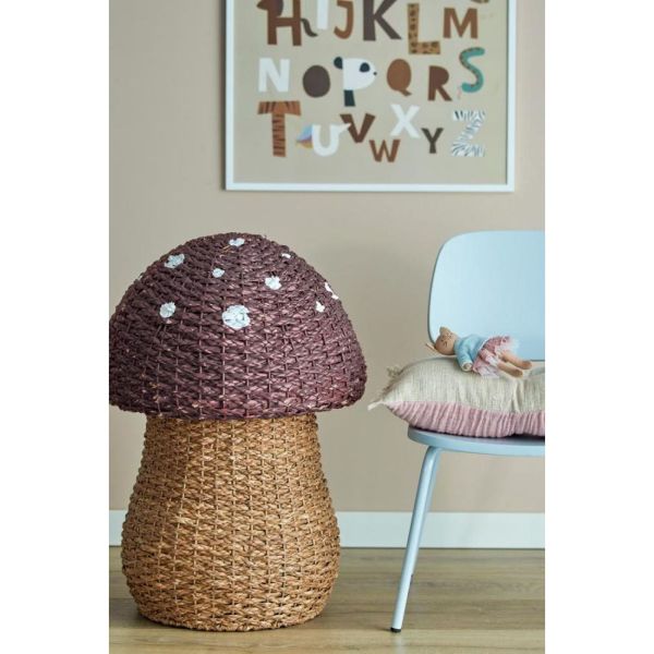 Panier de rangement avec couvercle Champignon