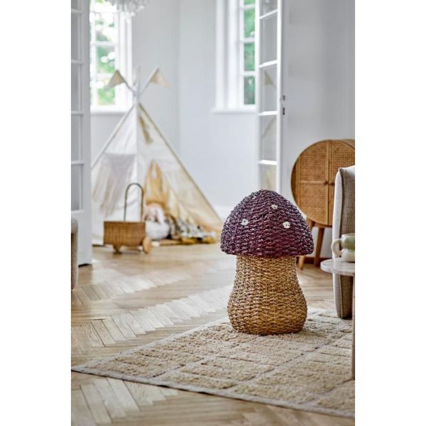Panier de rangement avec couvercle Champignon