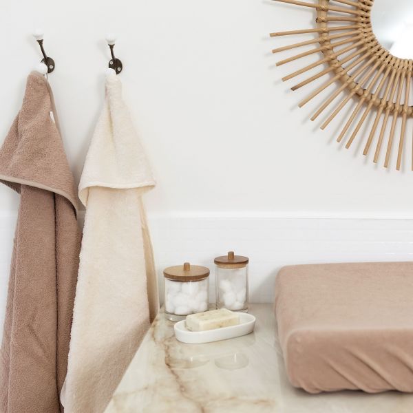 Cape de bain bébé 75x75 cm Color Crème