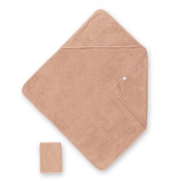 Cape de bain bébé 75x75 cm Terry Beige naturel