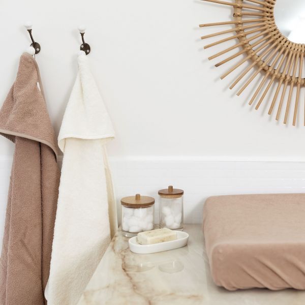 Cape de bain bébé 75x75 cm Color Beige naturel