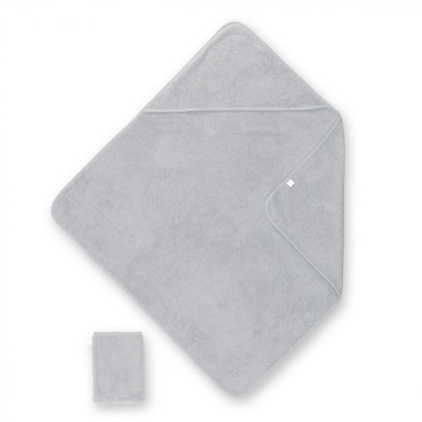 Cape de bain bébé 75x75 cm Terry Gris