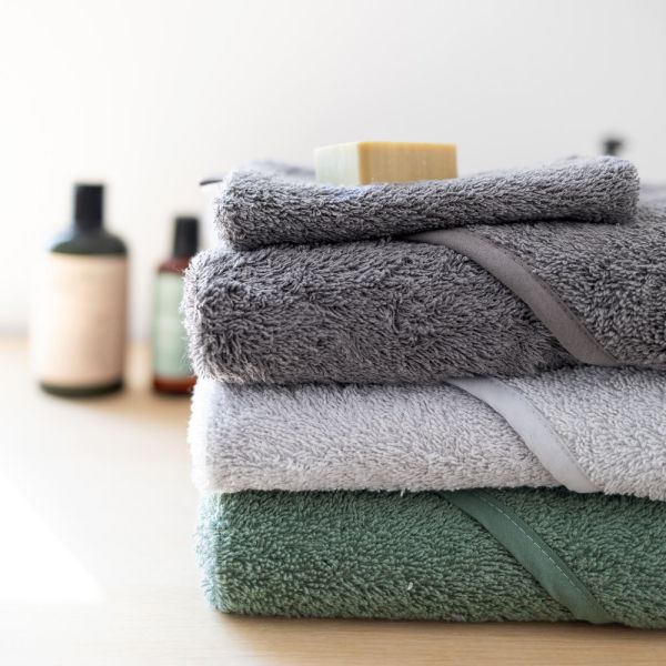 Cape de bain bébé 75x75 cm Terry Gris