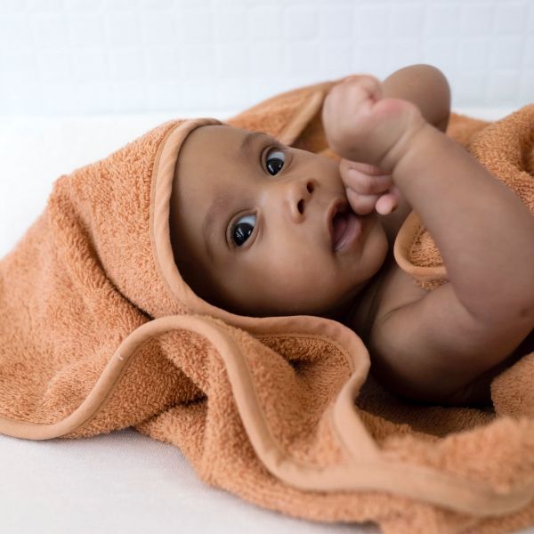 Cape de bain bébé 75x75 cm Color Abricot