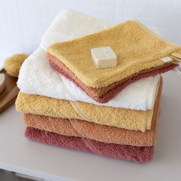 Cape de bain bébé 75x75 cm Color Abricot