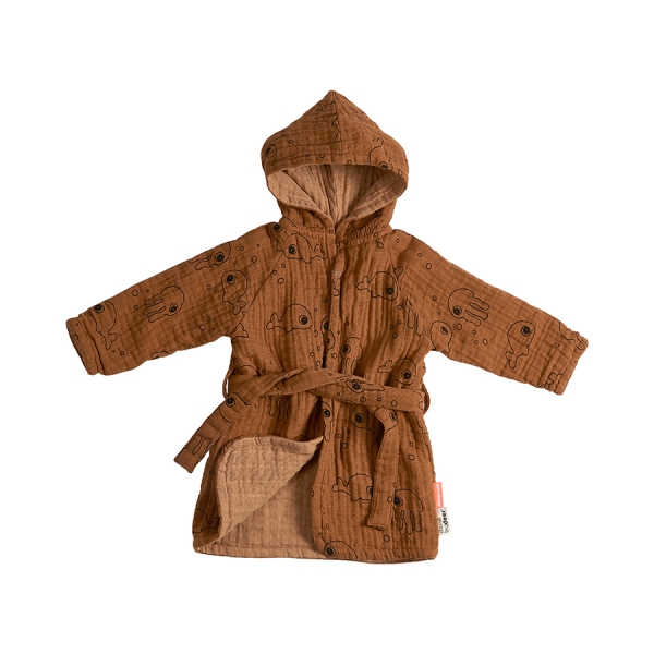 Peignoir Sea friends 1/2 ans moutarde