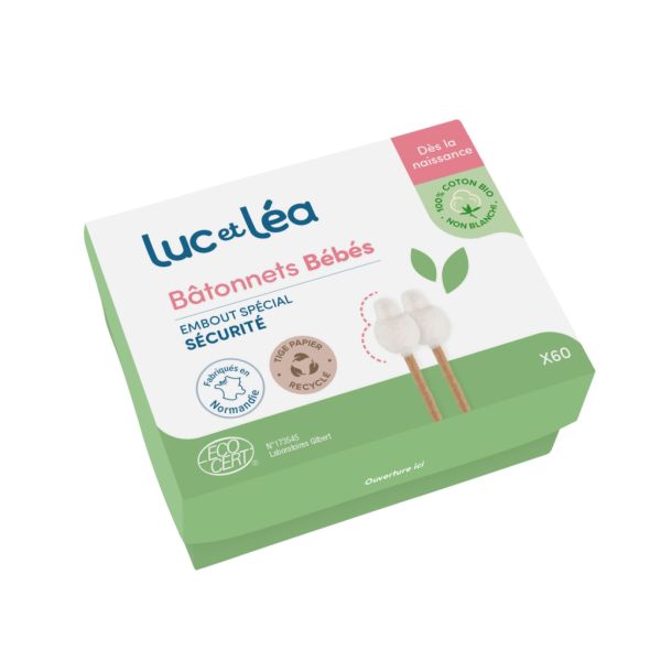 Bâtonnets ouatés pour bébé x 60