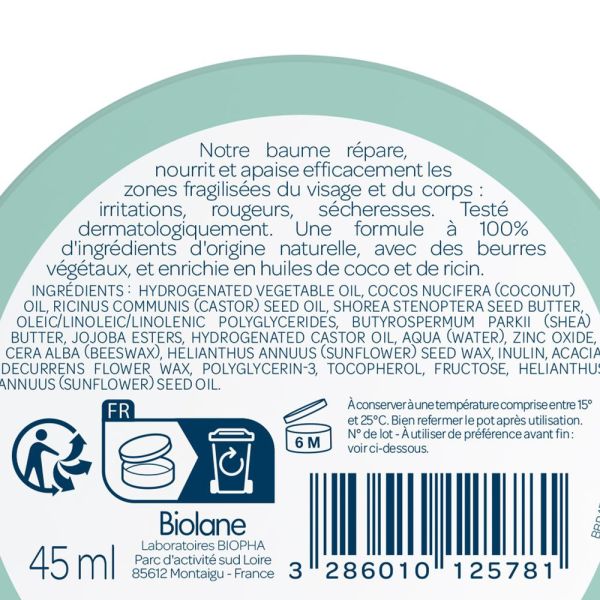 Baume réparateur et nourrissant 45 ml