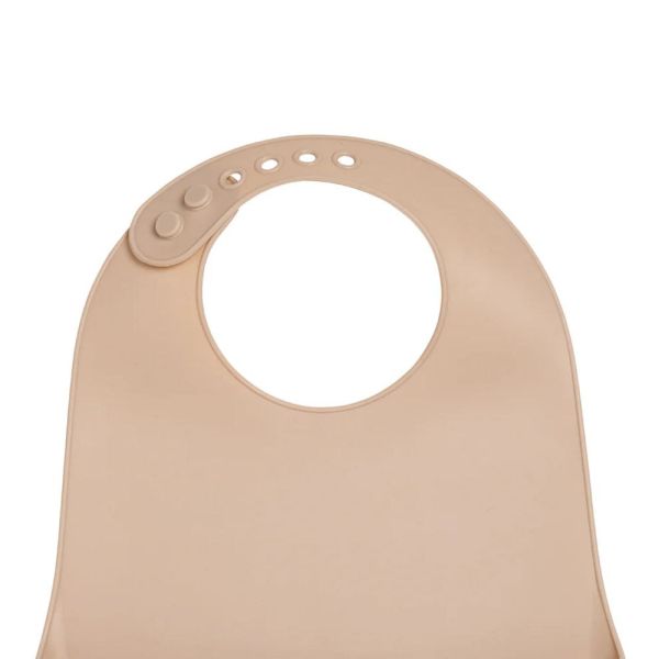 Bavoir en silicone avec récupérateur - Noisette