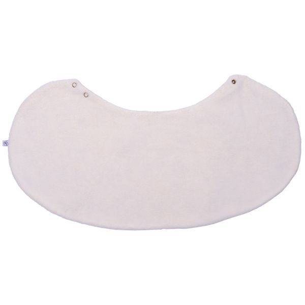 Bavoir 2 en 1 bi-matière (poncho/ épaule) jardin enchanté/ ivoire