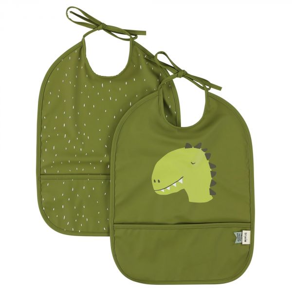 Lot de 2 bavoirs imperméables Mr. Dino