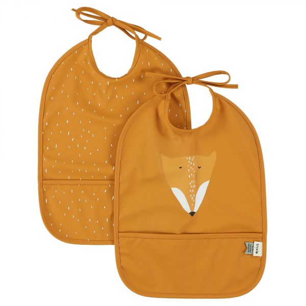 Lot de 2 bavoirs imperméables Mr. Fox