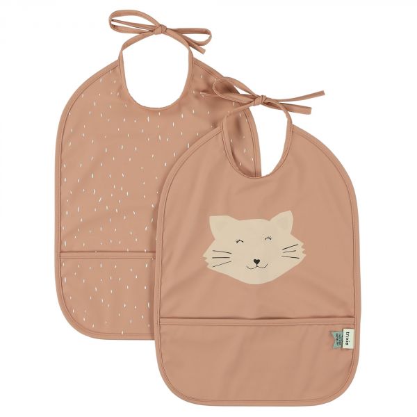 Lot de 2 bavoirs imperméables Mrs. Cat