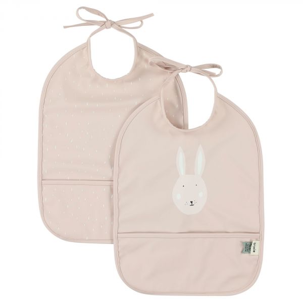 Lot de 2 bavoirs imperméables Mrs. Rabbit