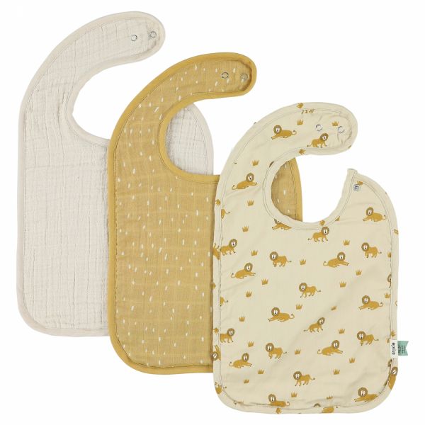 Lot de 3 bavoirs Lively Lion