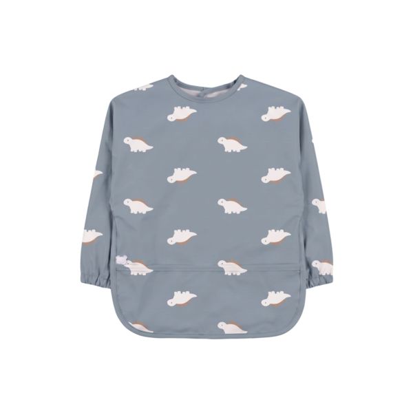 Bavoir imperméable à manches et poche récupératrice Dinos 6M+