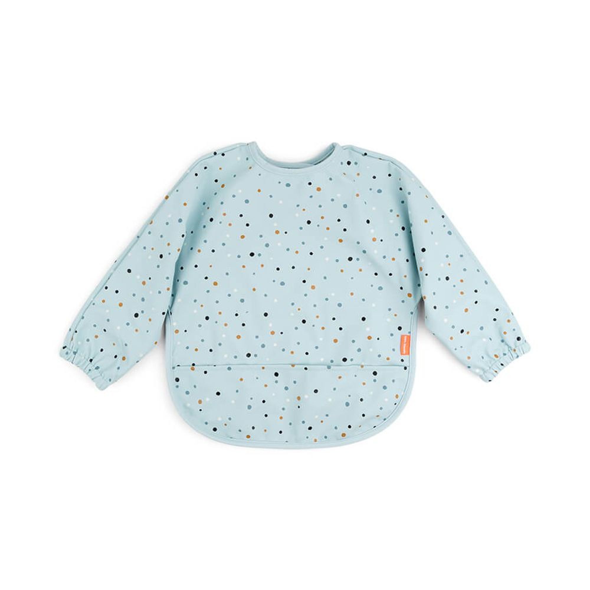 Bavoir à manches longues 6-18 mois Happy dots Bleu - Made in Bébé