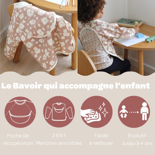 Bavoir à manches évolutif et 2 en 1 - Savannah bloom