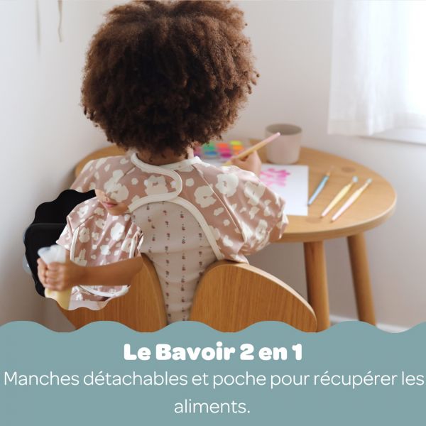 Bavoir à manches évolutif et 2 en 1 - Savannah bloom