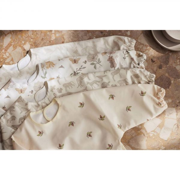 Bavoir manches longues imperméable Animaux Nougat