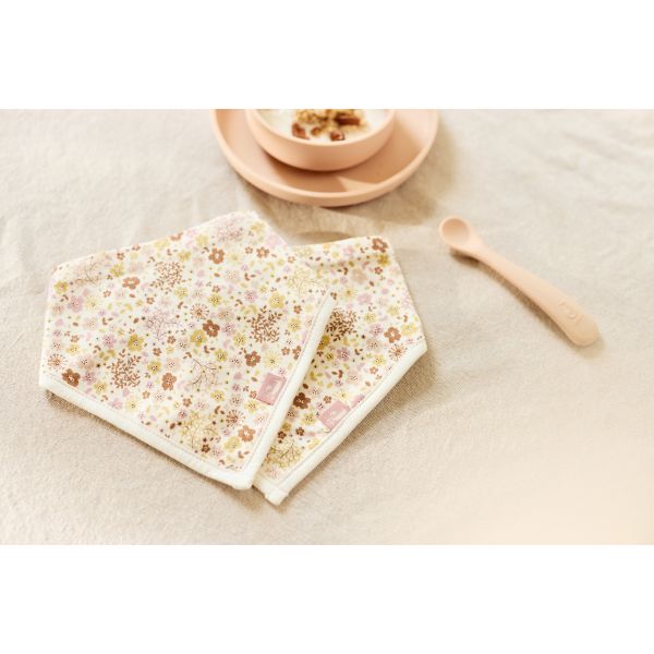 Lot de 2 bavoirs bandana Flower Fairies