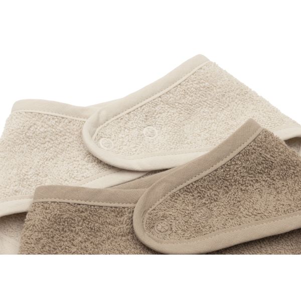 Lot de 2 bavoirs bandana Sand/Milky Coffee