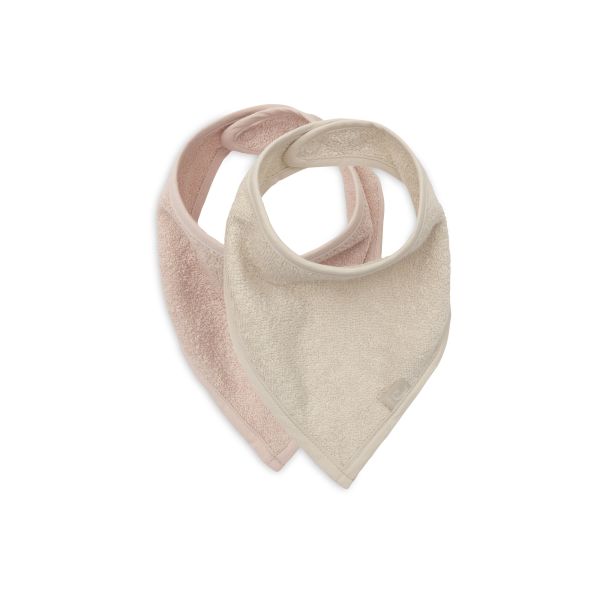 Lot de 2 bavoirs bandana Silk Rose/Sand