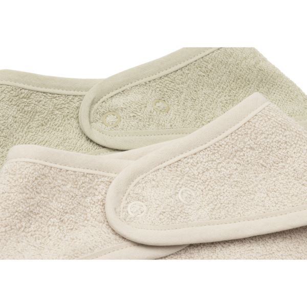 Lot de 2 bavoirs bandana Soft Matcha/Sand