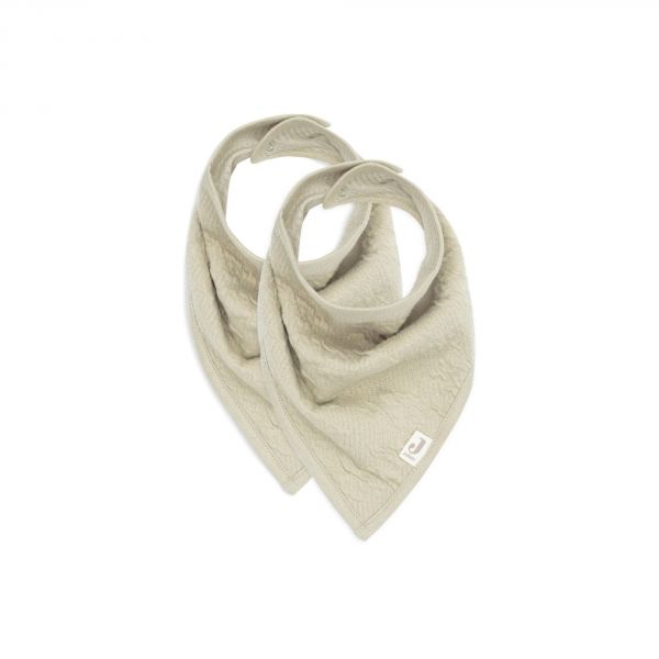 Lot de 2 bavoirs bandana Soft Waves Olive