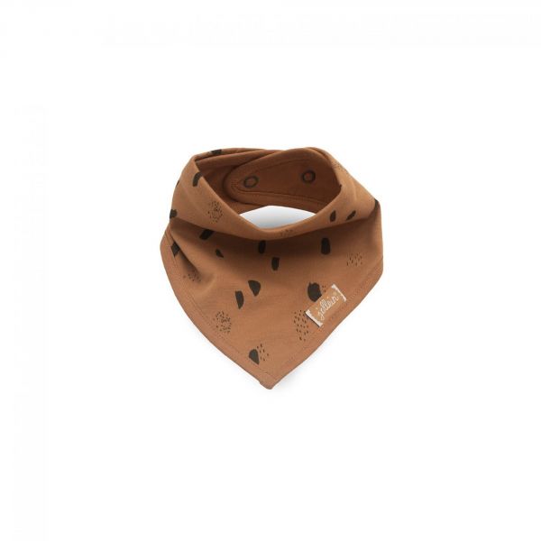 Lot de 2 bavoirs bandana Spot Caramel et Storm Grey