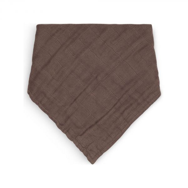 Lot de 2 bavoirs bandana wrinkled cotton chestnut