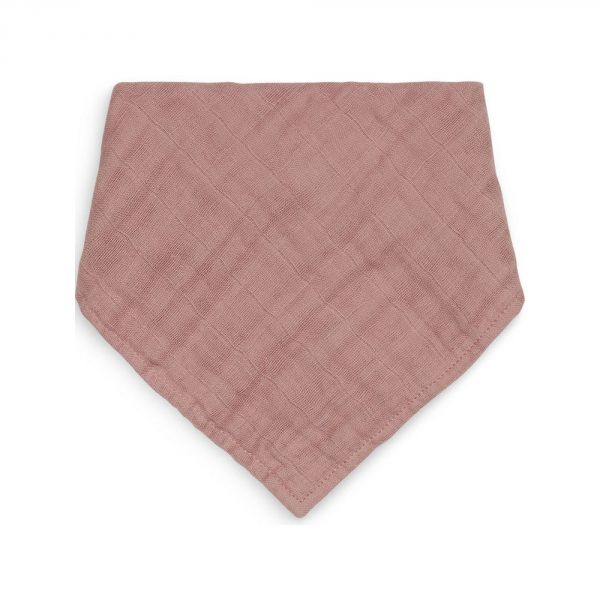 Lot de 2 bavoirs bandana wrinkled cotton rosewood